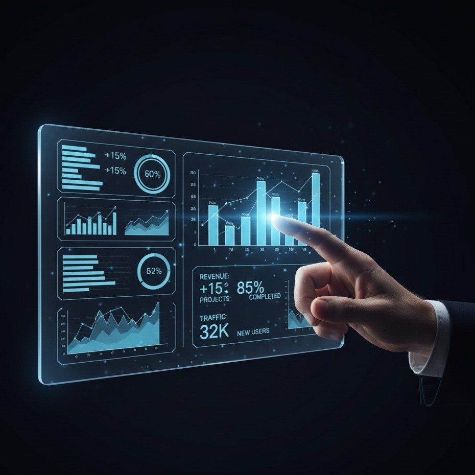Painel técnico e métricas para aplicações e dashboards personalizados